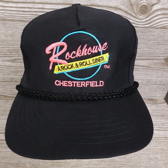 VINTAGE ROCKHOUSE ROCK & ROLL DINER CHESTERFIELD ST LOUIS SNAPBACK BASEBALL HAT - Picture 1 of 8
